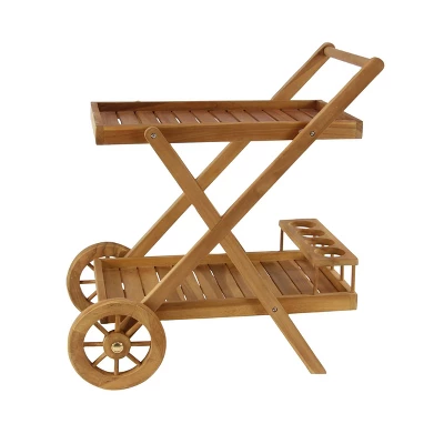 Trolley Patio Outdoor Serving Cart - Olivia & May 3 Trolley Patio Outdoor Serving Cart - Olivia & May - Image 3