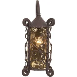 John Timberland Casa Seville Vintage Rustic Outdoor Wall Light Fixture Dark Walnut Scroll 18 1/2" Champagne Hammered Glass For Post Exterior Barn Deck -Deals Patio Elegance Store GUEST 4306fbf1 8b05 4e32 8b5d d97e24423ea3