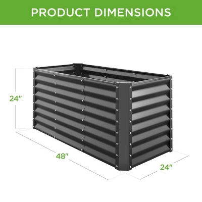 Best Choice Products 4x2x2ft Outdoor Metal Raised Garden Bed, Planter Box For Vegetables, Flowers, Herbs 6 Best Choice Products 4x2x2ft Outdoor Metal Raised Garden Bed, Planter Box For Vegetables, Flowers, Herbs - Image 6