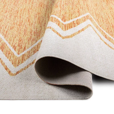 7'9" X 10'2" New York Patio Sofia Leon Indoor/Outdoor Rug Ivory/Mustard - Nicole Miller 5 7'9" X 10'2" New York Patio Sofia Leon Indoor/Outdoor Rug Ivory/Mustard - Nicole Miller - Image 5