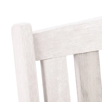 Outdoor Bench - Whitewash - CorLiving 2 Outdoor Bench - Whitewash - CorLiving - Image 2