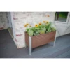 Vita 16"x39" Wide Rectangular Vinyl URBANA Greens Planter Box Espresso
