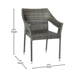 Emma And Oliver All-Weather Indoor/Outdoor Stacking Patio Dining Chairs With Steel Frame And Weather Resistant PE Rattan -Deals Patio Elegance Store GUEST 46820a59 d0f6 4e4d 8c27 1579e30e6acf
