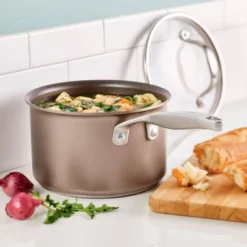 Anolon Ascend 3qt Hard Anodized Nonstick Saucepan With Lid Bronze -Deals Patio Elegance Store GUEST 470d7072 7fc3 40d0 b29d b92e91240464