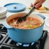 KitchenAid 6qt Enameled Cast Iron Induction Dutch Oven Blue Velvet
