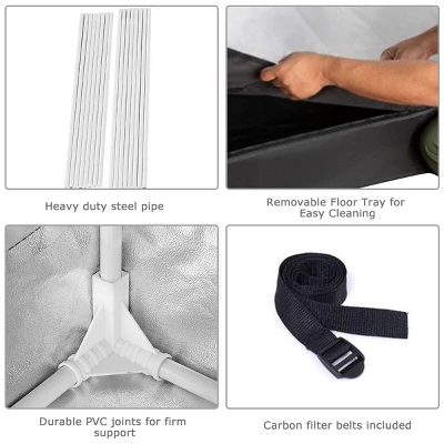 48''x24''x60'' Mylar Indoor Grow Tent Room Reflective Hydroponic Garden Growing 6 48''x24''x60'' Mylar Indoor Grow Tent Room Reflective Hydroponic Garden Growing - Image 6