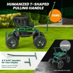Costway Rolling Garden Cart Outdoor Gardening Workseat With Adjustable Height &Tool Storage 14 Costway Rolling Garden Cart Outdoor Gardening Workseat With Adjustable Height &Tool Storage -Deals Patio Elegance Store GUEST 47531cdb 362d 4eb1 a849 062bd34c289e