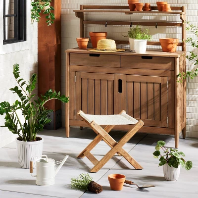 2.88L Painted Metal Watering Can Cream - Hearth & Hand™ With Magnolia 1 2.88L Painted Metal Watering Can Cream - Hearth & Hand™ With Magnolia