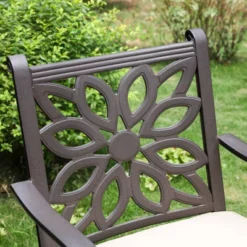 5pc Patio Set With 37" Metal Table & Extra Wide Swivel Chairs With Cushions - Captiva Designs -Deals Patio Elegance Store GUEST 48edcfad 925c 4a8b 8f7d 407eb6c70d8e