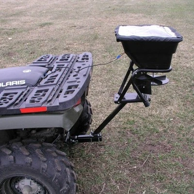 Field Tuff 12V 80 Pound Capacity Grass Seed Fertilizer Spreader With Hitch Mount Receiver And Rain Protector For ATV, UTV, Or Utility Tractor 1 Field Tuff 12V 80 Pound Capacity Grass Seed Fertilizer Spreader With Hitch Mount Receiver And Rain Protector For ATV, UTV, Or Utility Tractor