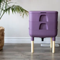 FCMP Outdoor Essential Living 6 Gallon UV Protected Plastic Worm Composter Bin Storage Container Box With 2 Trays For Garden And Home, Plum 7 FCMP Outdoor Essential Living 6 Gallon UV Protected Plastic Worm Composter Bin Storage Container Box With 2 Trays For Garden And Home, Plum -Deals Patio Elegance Store GUEST 49443926 5b44 4d61 b8cf ac7b689005dc