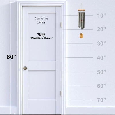 Woodstock Wind Chimes Signature Collection, Woodstock Ode To Joy Chime, 26'' Silver Wind Chime OJ 3 Woodstock Wind Chimes Signature Collection, Woodstock Ode To Joy Chime, 26'' Silver Wind Chime OJ - Image 3