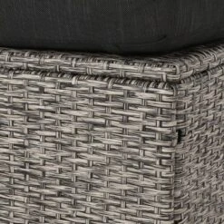 Puerta 2pk Outdoor Wicker Ottomans With Cushions - Black/Dark Gray - Christopher Knight Home -Deals Patio Elegance Store GUEST 4a0d64f8 ede3 4afb 8fcd 19ca9987a407
