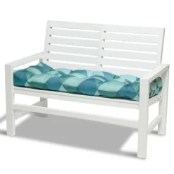 48" X 18" Duck Covers Water-Resistant Indoor/Outdoor Bench Cushion Blue Lagoon Geo - Classic Accessories -Deals Patio Elegance Store GUEST 4a901cd8 5a83 4380 8818 32b9b7c0ccdc