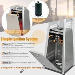 Costway 35'' Portable Tabletop Pyramid Patio Heater Stainless Steel Propane Gas 9500 BTU -Deals Patio Elegance Store GUEST 4aa6f7fc 5d9b 4419 b15b a29bde3ac2ba