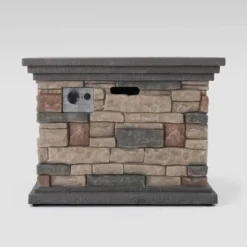 Ariel 5pc Wicker Rocking Chairs And Fire Pit Set - Dark Brown/Beige - Christopher Knight Home -Deals Patio Elegance Store GUEST 4ab29f81 574e 405a 9f4e 4941cab305b2