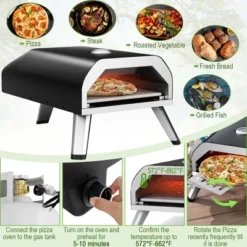 Costway Outdoor Gas Pizza Oven Portable Propane Pizza Stove With Oven Cover Pizza Stone 14 Costway Outdoor Gas Pizza Oven Portable Propane Pizza Stove With Oven Cover Pizza Stone -Deals Patio Elegance Store GUEST 4b559b39 a61f 4861 9a86 200467807130