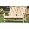 Wood Adirondack Love Seat - Patio Festival