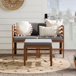 3pc Modular Acacia Wood Patio Chat Set With Cushions - Saracina Home 37 3pc Modular Acacia Wood Patio Chat Set With Cushions - Saracina Home -Deals Patio Elegance Store GUEST 4cc38bd9 3ca1 4e61 a564 59459ce12f1d