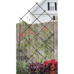 Achla Designs 95" Traditional Freestanding Lattice Iron Garden Trellis Graphite Powder Coat Finish -Deals Patio Elegance Store GUEST 4cc849ce 5af8 43c7 978c 79be373982c1