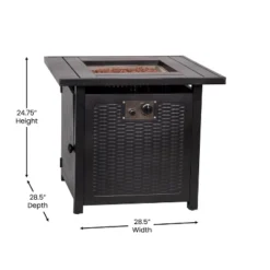 Flash Furniture Outdoor 50,000 BTU Black 28"Square Metal Fire Pit Table With Lid And Lava Rock 21 Flash Furniture Outdoor 50,000 BTU Black 28"Square Metal Fire Pit Table With Lid And Lava Rock -Deals Patio Elegance Store GUEST 4cccafef cc58 4c0b 9a1f 5a500ace13f9