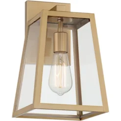 John Timberland Arrington Modern Outdoor Wall Light Fixture Soft Gold Metal 13" Clear Glass For Post Exterior Barn Deck House Porch Yard Posts Patio -Deals Patio Elegance Store GUEST 4d64d6a4 07a3 47a9 84da 7be19ab990d7