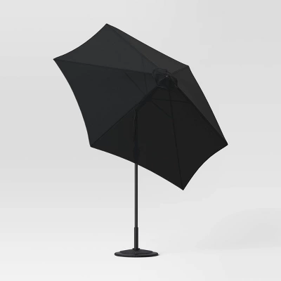 9'x9' Patio Market Umbrella - Black Pole - Room Essentials™ 3 9'x9' Patio Market Umbrella - Black Pole - Room Essentials™ - Image 3
