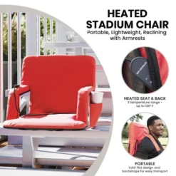 Emma And Oliver Portable Heated Reclining Stadium Chair With Armrests, Heated Padded Back & Heated Seat With Dual Storage Pockets And Backpack Straps 23 Emma And Oliver Portable Heated Reclining Stadium Chair With Armrests, Heated Padded Back & Heated Seat With Dual Storage Pockets And Backpack Straps -Deals Patio Elegance Store GUEST 4dd7aaee 9226 4eff bdd9 590030ccc35b