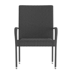 Emma And Oliver Stacking All-Weather Wicker Wrapped Powder Coated Steel Patio Club Chairs For Indoor And Outdoor Use -Deals Patio Elegance Store GUEST 4edabff7 70df 429c 9e5b ac482a68482b