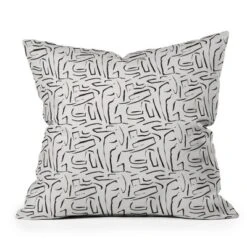 Holli Zollinger Outdoor Throw Pillow White/Black - Deny Designs -Deals Patio Elegance Store GUEST 4f37ceb7 9273 4269 b3cd e4763c814f1a