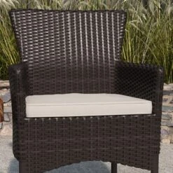 Merrick Lane Patio Chairs With Fade And Weather Resistant Wicker Wrapped Powder Coated Steel Frames & Cushions-Set Of 2 -Deals Patio Elegance Store GUEST 4f903623 a5d0 4709 9806 b5daf19323c6