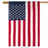 Briarwood Lane American Flag Applique & Embroidered House Flag Stars & Stripes USA 28" X 50"