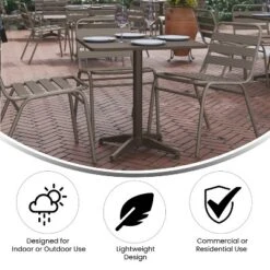 Flash Furniture Mellie 27.5'' Square Aluminum Indoor-Outdoor Table With Base -Deals Patio Elegance Store GUEST 51fa6eee e6e6 40c9 a7c7 8f8630564c56
