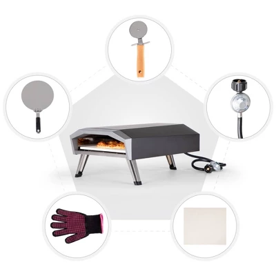 Captiva Designs E02GR011 Propane Gas Outdoor Pizza Oven - Black 1 Captiva Designs E02GR011 Propane Gas Outdoor Pizza Oven - Black