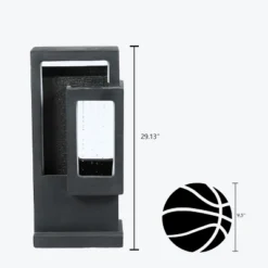 LuxenHome Gray Resin Column Outdoor Fountain With LED Light -Deals Patio Elegance Store GUEST 5209e2b6 ab5b 4709 af90 863b69ebf83a