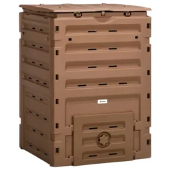 Outsunny 120 Gallon Compost Bin, Large Composter With 80 Vents And 2 Sliding Doors, Lightweight & Sturdy -Deals Patio Elegance Store GUEST 523bdf7e 8bdc 463e 8af2 cb5a6d1eea53