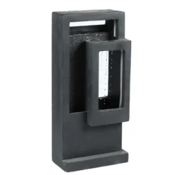 LuxenHome Gray Resin Column Outdoor Fountain With LED Light -Deals Patio Elegance Store GUEST 526580a3 1992 4332 89e2 c1b089a6c940