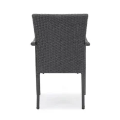 Corsica Set Of 2 Wicker Dining Chair With Cushions - Gray - Christopher Knight Home -Deals Patio Elegance Store GUEST 52752b02 9799 45dd 81eb 8854dc8a6902