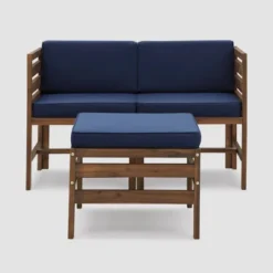 3pc Modular Acacia Wood Patio Chat Set With Cushions - Saracina Home 23 3pc Modular Acacia Wood Patio Chat Set With Cushions - Saracina Home -Deals Patio Elegance Store GUEST 52b769b2 601c 4a9b 998b 9ea4cc3064c7