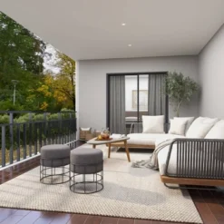 Metal Fabric Patio Garden Stool - Olivia & May -Deals Patio Elegance Store GUEST 53159286 93f3 4a3a 99f0 56111bcbb8a1