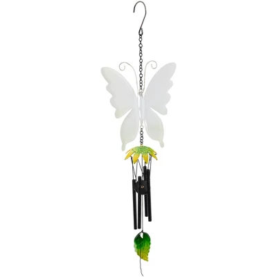 Northlight 15.75" Green Metal Butterfly Outdoor Garden Windchime 4 Northlight 15.75" Green Metal Butterfly Outdoor Garden Windchime - Image 4