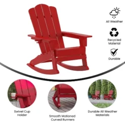 Flash Furniture Newport HDPE Adirondack Chair With Cup Holder And Pull Out Ottoman, All-Weather HDPE Indoor/Outdoor Chair 17 Flash Furniture Newport HDPE Adirondack Chair With Cup Holder And Pull Out Ottoman, All-Weather HDPE Indoor/Outdoor Chair -Deals Patio Elegance Store GUEST 53557d12 0b54 4078 a8d3 263ba0211cc9