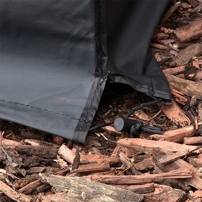 Sunnydaze Decor Sunnydaze Outdoor Weather-Resistant PVC And Polyester Square Fire Pit Bowl Cover With Drawstring And Toggle Closure - 48" - Black 2 Sunnydaze Decor Sunnydaze Outdoor Weather-Resistant PVC And Polyester Square Fire Pit Bowl Cover With Drawstring And Toggle Closure - 48" - Black - Image 2