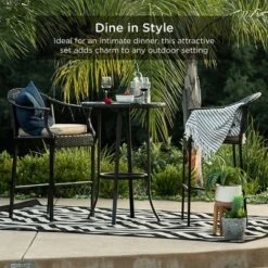 Best Choice Products 3-Piece Outdoor Wicker Bistro Bar Height Set For Patio, Garden W/ Barstools, Steel Frame 13 Best Choice Products 3-Piece Outdoor Wicker Bistro Bar Height Set For Patio, Garden W/ Barstools, Steel Frame -Deals Patio Elegance Store GUEST 541e0175 cd04 4c8c aeed 8b72e6c6c8c4