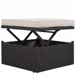 4pc Outdoor Wicker Rectangle Daybed With Canopy & Cushions - Beige - GODEER -Deals Patio Elegance Store GUEST 547f883b 6e74 4fca b52a d9b385e01e50