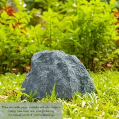 Gardenised Decorative Outdoor Weather-Resistant Artistic Artificial Faux Stone Rock, Garden Patio Granite Grey Fiberglass Stone -Deals Patio Elegance Store GUEST 54a76f45 ded3 4c9a 9335 f5f395e839e9