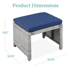 Best Choice Products Set Of 2 Multipurpose Patio Wicker Ottomans W/ Removable Cushions, Steel Frame -Deals Patio Elegance Store GUEST 5590b20c 09ae 463c 924a ab589f40aa1d