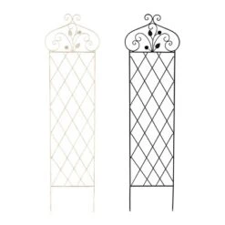 Garden Trellis For Climbing Plants - 63-Inch Decorative Lattice Metal Panel For Vines, Roses, Vegetables, Berries, And Flowers By Pure Garden (Black) -Deals Patio Elegance Store GUEST 55f28b5c 5b41 4418 b5b8 3718ac3fc7ed