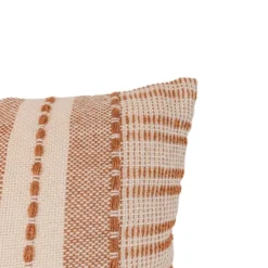 18x18" Hand Woven Rust Geo Stripe Outdoor Pillow Polyester With Polyester Fill By Foreside Home & Garden 8 18x18" Hand Woven Rust Geo Stripe Outdoor Pillow Polyester With Polyester Fill By Foreside Home & Garden -Deals Patio Elegance Store GUEST 56f43596 fa85 46da b344 18197607a77d