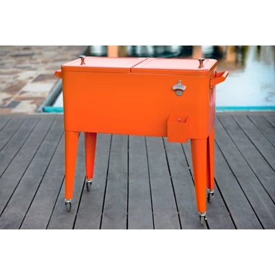 80qt Portable Rolling Patio Cooler - Permasteel 8 80qt Portable Rolling Patio Cooler - Permasteel - Image 8